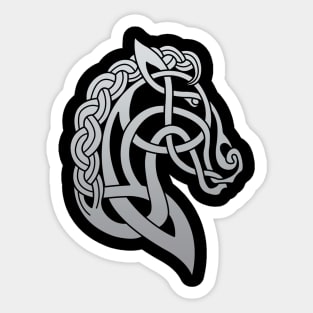 Celtic Horse Silver Grey Blend Sticker